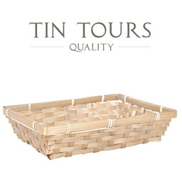 PROSTOKĄTNY NATURALNY KOSZYK BAMBUSOWY 35,5x25,5x8,5h cm