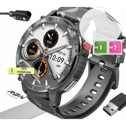 SMARTWATCH MĘSKI MILITARNY ROZMOWY WIELOFUNKCYJNY 400mAh!!! PL