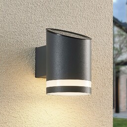Lindby Kinkiet zewnętrzny LED Bentlas, antracytowy, IP44
