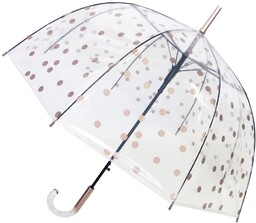 Smati, Parasol automatyczny, Złote grochy UBUL6060, 85 cm