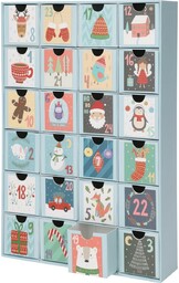 Papierowy kalendarz adwentowy Winter moments, 25,7x 6,4 x