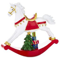 Pakamera Figurka - biały konik na biegunach 22x24,5x7,2