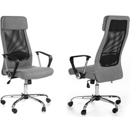 Fotel biurowy obrotowy zoom szary popielaty halmar
