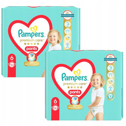 Zestaw 2x Pampers Premium Care Pieluchomajtki rozmiar 6,