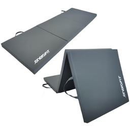 ENERO FIT MATERAC GIMNASTYCZNY SKŁADANY 180x60x5CM SZARY