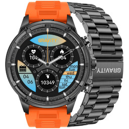 SMARTWATCH męski GRAVITY POŁĄCZENIA SMS PULS POMIAR STRESU