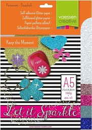Vaessen Creative 5 x papier brokatowy 160 g