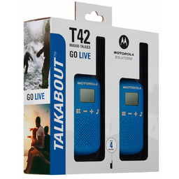 Motorola T42 Talkabout 2 krótkofalówki w zestawie niebieskie