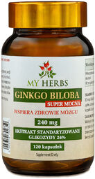 My Herbs Ginkgo Biloba Super Mocna, 120 kapsułek