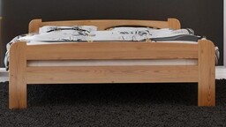 Łóżko drewniane Ania 140x200 z materacem piankowym