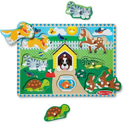 Melissa & Doug drewniana układanka z uchwytami: zwierzęta
