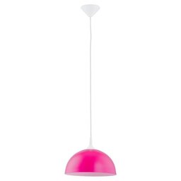 Lampa wisząca zwis szklana tuba ALBERT różowa śr.