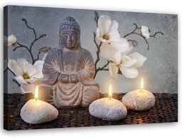 Obraz, Budda zen kwiat orchidei 60x40