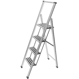 WENKO Aluminiowa drabina, 4-stopniowa