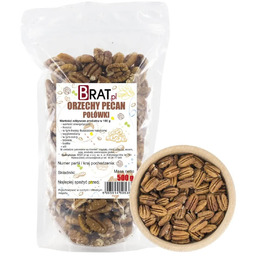 Orzechy PECAN Połówki 500g Wysoka JAKOŚĆ Produkt NATURALNY