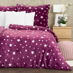 4Home Pościel mikroflanela Stars violet, 160 x 200