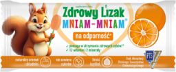 Zdrowy Lizak Mniam-mniam, smak pomarańczowy, 1 sztuka