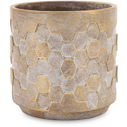 Osłonka donica doniczka cementowa złota 18,5x18,5x18,5 161117