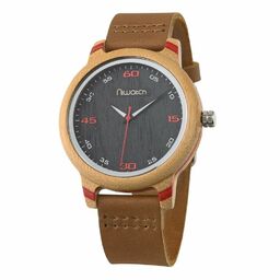 Zegarek drewniany Niwatch BASIC RED