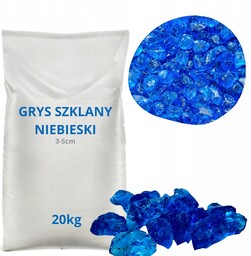 Grys Szklany Dekoracyjny Kamień Ogrodowy Szkło Ozdobne Sky