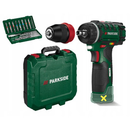 Wiertarko-wkrętarka akumulatorowa Parkside Pbsa 12 12V Solo +Walizka