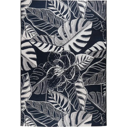 Dywan zewnętrzny Jungle kwiat biało-czarny