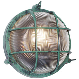 QAZQA Zewnętrzna lampa ścienna zielona okrągła IP44 -