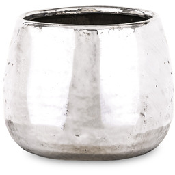 Osłonka donica doniczka ceramiczna srebrna 15x18x18 141479