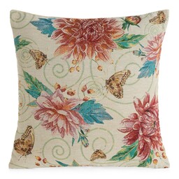 Eurofirany Poszewka dekoracyjna 45x45 Gobelin 12 beżowa różowa