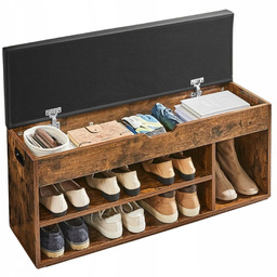 Szafka na Buty z Siedziskiem 100 CM Brązowa