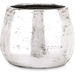 Osłonka donica doniczka ceramiczna srebrna 18x21x21 141480