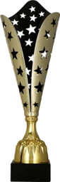 Puchar metalowy złoto - czarny H-42cm 3157C
