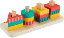 Fisher-Price Drewniany sorter kształtów Drewniana zabawka zręcznościowa