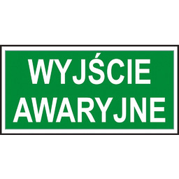 - Znak ewakuacyjny Wyjście awaryjne