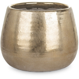 Osłonka donica doniczka ceramiczna złota 19,5x19,5x15 136165