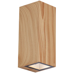 QAZQA Skandynawski kinkiet drewniany 2-punktowy GU10 70mm IP54