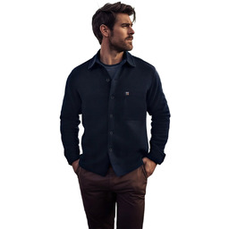 TRENDYOL MAN MĘSKA KOSZULA CASUAL GRANATOWA Z PAGONAMI