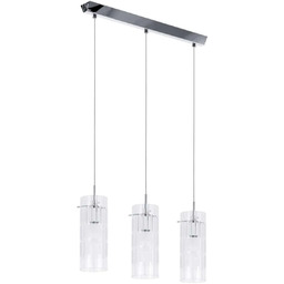 Lampa wisząca szklana 3-punktowa chromowana MDM1957-3 z serii
