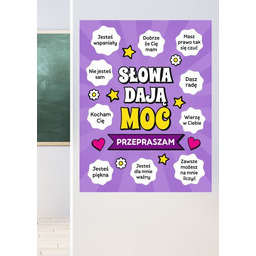 Słowa dają moc- naklejka na ścianę