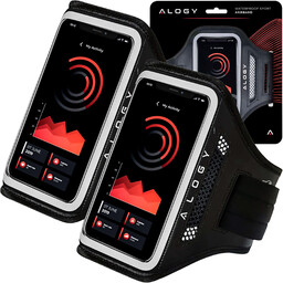 2x Etui do biegania Alogy WaterProof Sport ArmBand