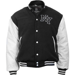Mil-Tec Kurtka baseballowa Ny Av.patch czarna/biała kurtka mieszana