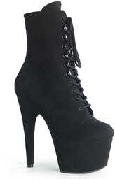 Pleaser Adore-1020FS Blk Faux Suede/Blk Faux Suede
