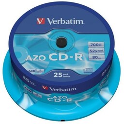VERBATIM Płyta CD-R, 700 MB, 52x (25 szt.)