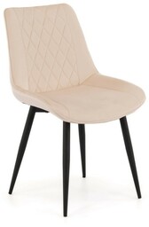 Krzesło tapicerowane beżowe BELINI (DC-6020) welurowe