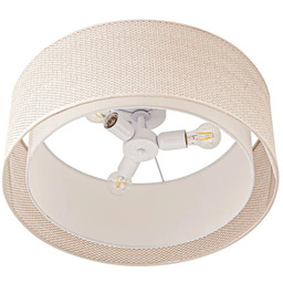 Lampa Sufitowa Lindby, Soula, ściemnialny, beżowy, salon, tworzywo