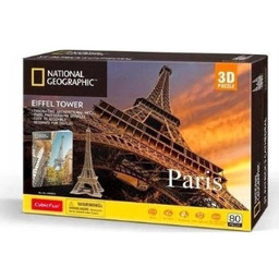 3D Paryż National Geographic Wieża Eiffela 80 elementów