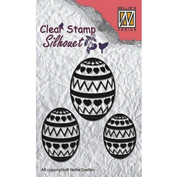 Nellie Snellen Clear Stamps Silhouette Easter Eggs 30x21,