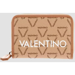 VALENTINO Beżowy mały portfel Liuto