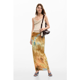 Długa spódnica z teksturą