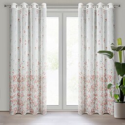 Eurofirany Zasłona 140x250 Sonia biała różowa kwiaty gotowa